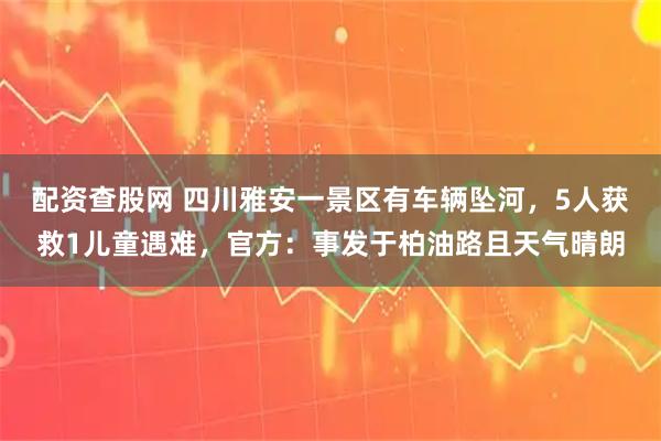 配资查股网 四川雅安一景区有车辆坠河，5人获救1儿童遇难，官方：事发于柏油路且天气晴朗